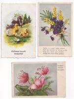 12 db RÉGI ünnepi üdvözlő és motívum képeslap / 12 pre-1945 holiday greeting and motive postcards