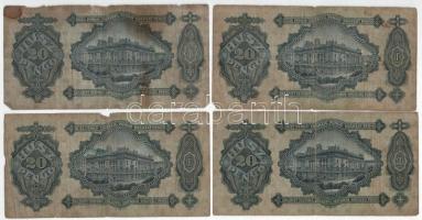 1930. 20P (4x) T:III,III- Hungary 1930. 20 Pengő (4x) C:F,VG Adamo P11
