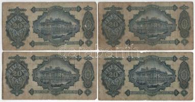 1930. 20P (4x) T:III,III- Hungary 1930. 20 Pengő (4x) C:F,VG Adamo P11