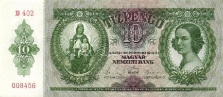 1936. 10P (4x) egymás utáni sorszámokkal T:I