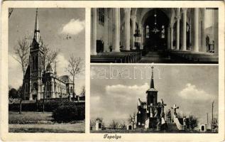 1941 Topolya, Bácstopolya, Backa Topola; templom, kálvária, belső / church interior, calvary (EK)