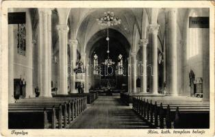 1941 Topolya, Bácstopolya, Backa Topola; Római katolikus templom, belső / Catholic church, interior (EK)