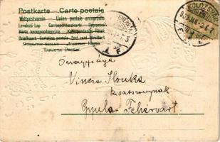 1903 Art Nouveau lady. Emb. litho (EK)