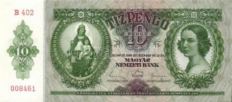 1936. 10P (4x) egymás utáni sorszámokkal T:I