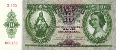 1936. 10P (4x) egymás utáni sorszámokkal T:I