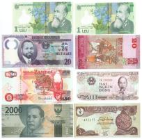 8 darabos vegyes bankjegy tétel, közte Mozambik, Románia, Vietnám, Sri Lanka T:I-II 8 pieces mixed banknote lot, among Mozambique, Romania, Vietnam, Sri Lanka C:AU-XF