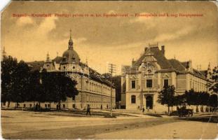 Brassó, Kronstadt, Brasov; Pénzügyi palota és M. kir. posta és távirda hivatal. W.L. 105. / Palace of Finance, post and telegraph office (EM)