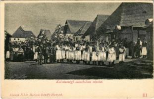 Kalotaszeg, Tara Calatei; lakodalom részlet. Fehér Márton kiadása / wedding folklore (EK)