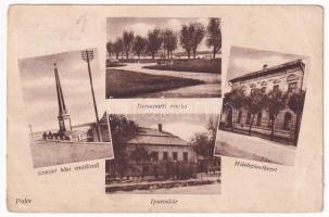 1952 Paks, Szovjet hősi emlékmű, Duna-parti részlet, Hitelszövetkezet, Iparoskör (EB)