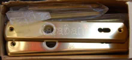 Kis doboznyi ajtó kellékek, mint 6 pár aranyszínű cilinderlyukas cím és egyéb tartozékok