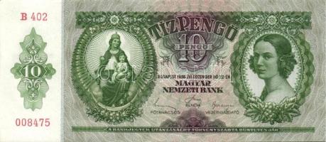 1936. 10P (4x) egymás utáni sorszámokkal T:I