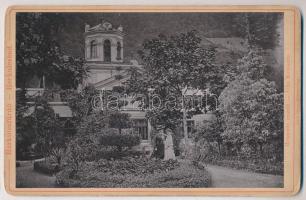 Herkulesfürdő, Baile Herculane; Miramonte nyaraló. Emil Jäger / villa - kemény hátú fotó / cardboard photo (16,4 x 10,6 cm)