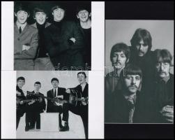 cca 1967 Beatles együttes, a néhai Lapkiadó Vállalat központi fotólaborjának archívumából 3 db mai nagyítás, 15x10 cm