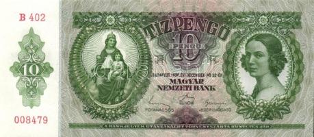 1936. 10P (3x) egymás utáni sorszámokkal T:I