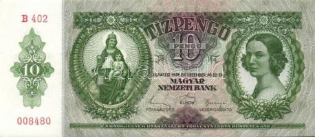 1936. 10P (3x) egymás utáni sorszámokkal T:I