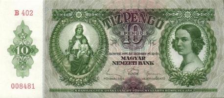 1936. 10P (3x) egymás utáni sorszámokkal T:I