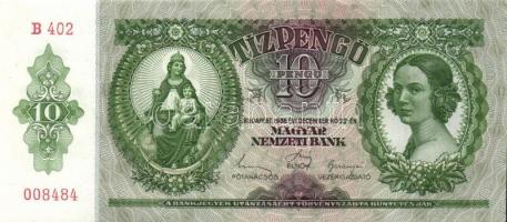 1936. 10P (4x) egymás utáni sorszámokkal T:I