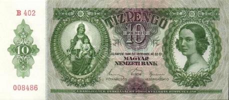 1936. 10P (4x) egymás utáni sorszámokkal T:I