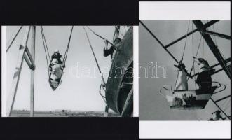 cca 1933 Hajóhintás felvételek, 3 db mai nagyítás, 24x17,7 cm és 10x15 cm
