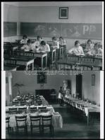 cca 1924 Zsámbéki iskola, Kerny István (1879-1963) budapesti fotóművész hagyatékából 3 db mai nagyít...