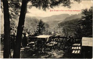1908 Bad Grund im Harz, vom Imberger Kaffeehaus / café terrace (EK)