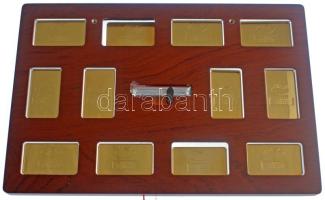 2016-2018. "A világ leghíresebb festményei" aranyozott, multicolor Cu emlékérmek (12xklf) ...