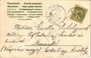 1904 Angel. Art Nouveau, Floral, Emb. litho (b)