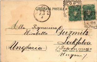 1900 Roma, Rome; Ricordo di Roma. Carlo Künzli Art Nouveau, floral, litho