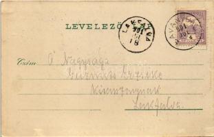 1901 Fraknó, Forchtenstein; Schloss / Fraknó vára. S. Schön kiadása / castle. Floral