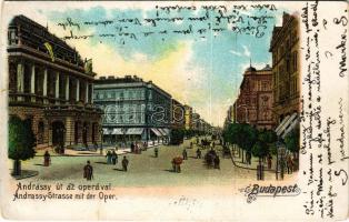 1905 Budapest VI. Andrássy út az Operával. litho (r)