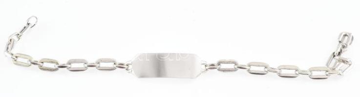 Ezüst (Ag) gravírozható férfi karlánc. 21,3 g