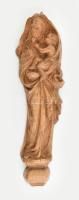 Jelzés nélkül: Mária a kis Jézussal. Műgyanta, antikolt, falra akasztható, 40x10 cm
