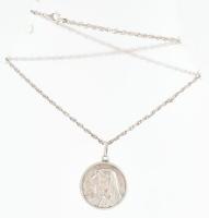 Ezüst (Ag) nyaklánc Mária medállal, jelzett 9,6 g