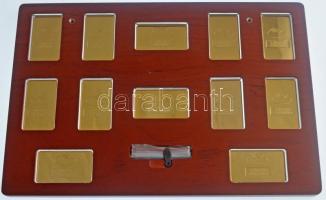 2014-2017. "A magyar festészet remekművei" aranyozott, multicolor Cu emlékérmek (12xklf) e...