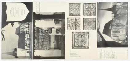 cca 1970 Bánffyhunyad, református templom, kihajtható illusztrált prospektus, román, magyar és német...