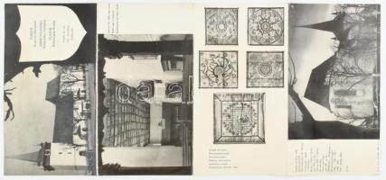 cca 1970 Bánffyhunyad, református templom, kihajtható illusztrált prospektus, román, magyar és német...