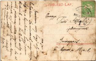 1910 Kolozsvár, Cluj; Szamos részlet, híd / Somes riverside, bridge (fl)