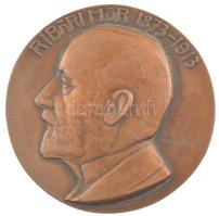 Körmendi-Frimm Jenő (1886-1959) 1913. Ribári Mór 1873-1913 egyoldalas bronz emlékérem (55mm) T:1-,2 ph.