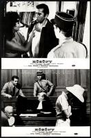 1967 ,,Közöny című olasz - francia film jelenetei és szereplői, 6 db vintage produkciós filmfotó, ezüst zselatinos fotópapíron, a használatból eredő (esetleges) kisebb hibákkal, 18x24 cm
