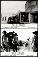 1972 ,,Buck és a prédikátor című amerikai westernfilm jelenetei és szereplői, 13 db vintage produkciós filmfotó, ezüst zselatinos fotópapíron, a használatból eredő (esetleges) kisebb hibákkal, 18x24 cm