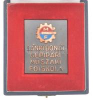 ~1980. Bánki Donát Gépipari Műszaki Főiskola fém emlékplakett eredeti tokban (56x70mm) T:2
