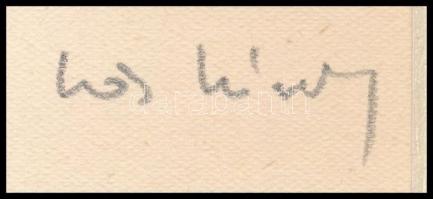 Kós Károly (1883-1977): Házbelső. Linómetszet, papír, utólagos jelzéssel, 10,5×10,5 cm