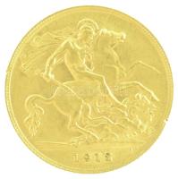 Nagy-Britannia 1912. 1/2S Au "V. György" (3,99g/0.917) kapszulában, tanúsítvánnyal T:1- ki...