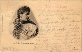 1899 (Vorläufer) Sinaia, Salutari din Sinaia. A.S.R. Principesa Maria / Marie of Romania