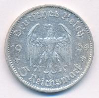 Német Harmadik Birodalom 1934D 5M Ag "Garnisonkirche" T:2,2- German Third Reich 1934D 5 Re...