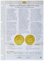 Franciaország / Második Császárság 1860BB 5Fr Au "III. Napóleon" kapszulában, tanúsítvánny...