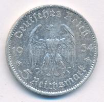 Német Harmadik Birodalom 1934D 5M Ag "Garnisonkirche" T:2,2- kis ph. German Third Reich 19...