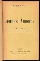 [Cimochowski, Albert-Antoine (1845-1924)] Albert Cim: Jeunes Amours. Roman. Paris, [1898], Ernest Flammarion. Első kiadás. Francia nyelven. Könyvkötői félvászon-kötésben, az eredeti papírborító bekötve. A szerző által DEDIKÁLT példány! / First edition. Signed by the author!