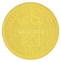 Hollandia 1912. 5G Au "I. Vilma" (3,37g/0.900) T:1- Netherlands 1912. 5 Gulden Au "Wi...
