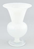Dutz Collection retró skandináv váza, tervező: Henryk Rysz, fújt üveg, etikettel jelzett, m: 18 cm